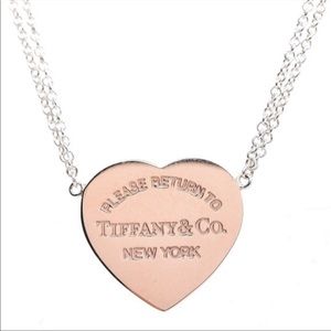 Tiffany & Co Rubedo RTT heart on double chain